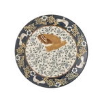 Kézzel festett kék szegélyű madaras tányér 6 db