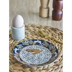 Kézzel festett kék szegélyű madaras tányér 6 db