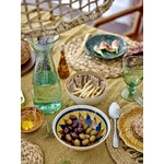 Kézzel festett mintás kerámia tál szett