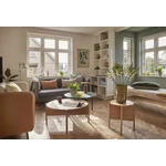 Modern fekete üveg asztal 80 cm