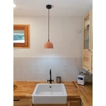 Natúr kőkerámia függőlámpa 18 cm