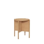 Natúr tölgyfa kerek kisasztal