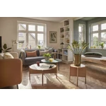 Natúr tölgyfa kerek kisasztal