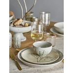 Natúr virág mintás reggeliző szett 4 főre