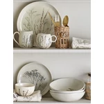 Natúr virág mintás reggeliző szett 4 főre