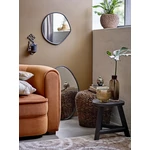 Organikus alakú fekete keretes tükör 70x40 cm