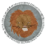 Oroszlán mintájú gyerek pamut szőnyeg Ø130 cm