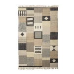 Patchwork hatású barna mintás szőnyeg 245x150 cm
