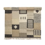 Patchwork hatású barna mintás szőnyeg 245x150 cm