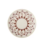 Piros karácsonyi mintás desszert tányér 6 db