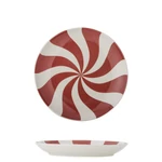 Piros spirál mintás nagytányér 6 db