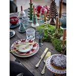 Piros spirál mintás nagytányér 6 db