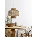 Rattan natúr függőlámpa 53x53 cm