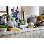 Rusztikus kő és lenvászon asztali lámpa 62 cm