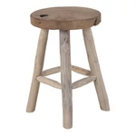 Rusztikus natúr teakfa ülőke