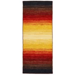 Sárga és piros gyapjú kilim szőnyeg 300 x 80 cm
