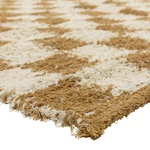 Sárga kockás pamut szőnyeg 140x200 cm