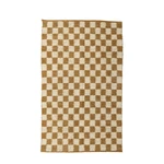 Sárga kockás pamut szőnyeg 140x200 cm