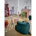 Sárga kockás pamut szőnyeg 140x200 cm