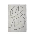 Skandináv fehér mintás pamut szőnyeg 180x120 cm