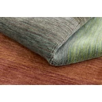 Sötét színes csíkos prémium gyapjú szőnyeg 200x300 cm