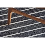 Sötétszürke és fehér csíkos prémium szőnyeg 200x140 cm