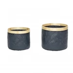 Szürke bambusz kosár szett 2 db