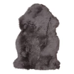 Barnásszürke báránybőr üléstakaró 80x50 cm