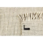 Szürke és fehér prémium gyapjú szőnyeg 200x140 cm