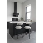 Támlás fehér szövet bárszék 90 cm