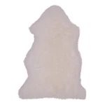 Természetes fehér báránybőr üléstakaró 80x50 cm