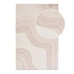 Világos kézzel tűzött gyapjú szőnyeg 200x300 cm