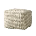 Világos gyapjú kocka puff