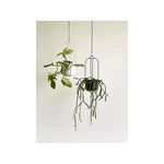 Világosszürke függő kaspó szett 2 db