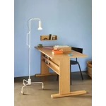 Világosszürke görgős állólámpa 154 cm