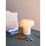 Világoszöld üveg asztali lámpa