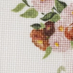 Virág mintás kék kerámia lapostányér szett 17x20 cm