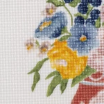 Virág mintás kerámia lapostányér szett 17x20 cm