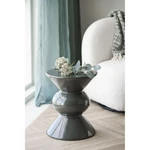 Zöld geometrikus fényes kisasztal