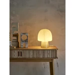 Zöld üveg gomba alakú asztali lámpa