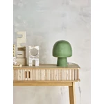 Zöld üveg gomba alakú asztali lámpa