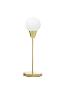 Arany asztali lámpa fehér gömb búrával 55 cm