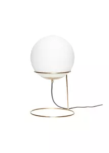 Arany fehér gömb állólámpa 53 cm