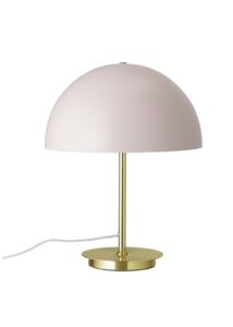 Arany színű asztali lámpa rózsaszín búrával
