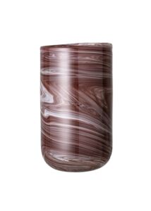Barna üveg váza Ø14xH25 cm