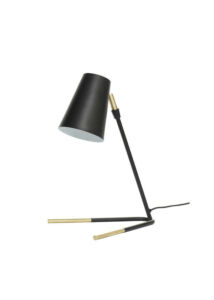 Fekete és réz színű asztali lámpa