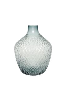Halvány kék üveg váza Ø28xH38 cm