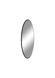 Modern fekete keretes kör tükör Ø60 cm