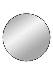 Modern fekete keretes kör tükör Ø70 cm
