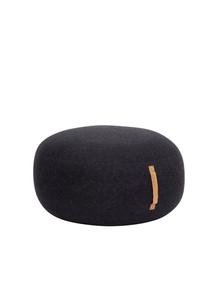 Modern fekete puff ø75 cm